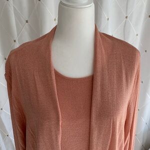 CHICOS cardigan set with shimmer